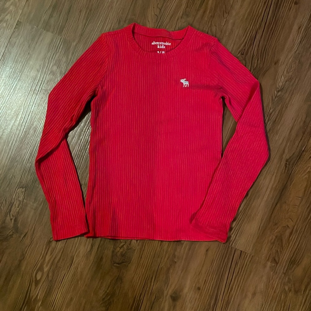 💛 Abercrombie kids girls red sweater size 9/10